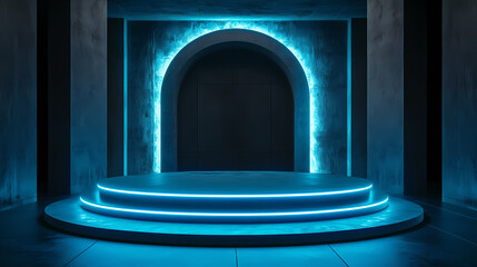 Fototapeta premium Technology stage background