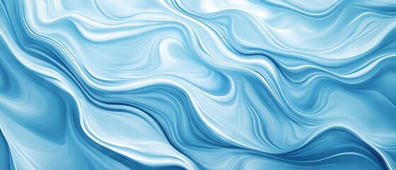 Fototapeta premium Abstract light blue oxygen background with sheer waves depicting air flow and fluidity in a soothing design