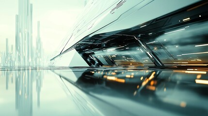 Fototapeta premium Futuristic Cityscape Modern Architectural Design