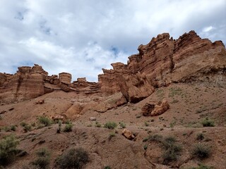 Red rock canyon. Beautiful landscape in the mountains.