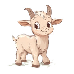 Adorable Baby Goat Illustration