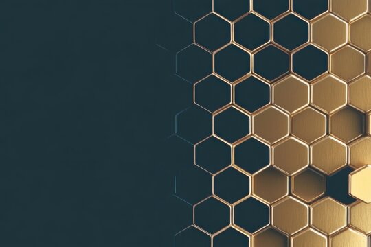 Geometric honeycomb pattern in minimalistic style for modern design concepts