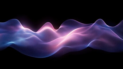 3D Abstract Blue Purple Particle Vortex Design