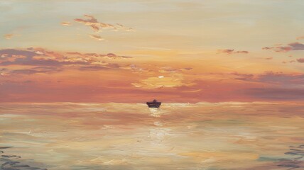 Fototapeta premium Sunset Water Color Painting, Sunrise Painting, Beautiful Sunset or Sunrise in the sky illustration.