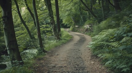 Obraz premium A scenic trail where runners practice mindful running amidst breathtaking natural scenery