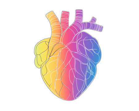 a rainbow colored heart