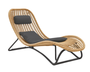 a chair with a cushion