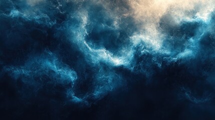 Fototapeta premium Abstract swirling clouds in blue and white tones.