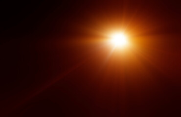 Obraz premium Easy to add lens flare effects for overlay designs or screen blending mode to make highquality images Abstract sun burst digital flare iridescent glare over black background