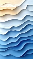 Obraz premium Abstract waves in soft colors creating depth.