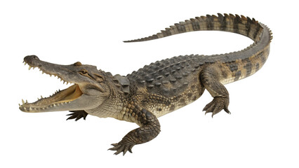 Obraz premium Close Up Crocodile. PNG.