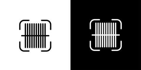 Bar code scanner icon Art design illustration