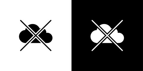 Cloud sync disable icon Art design illustration