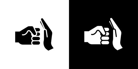 Domestic violence icon Art design illustration