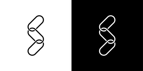 Link chain icon Art design illustration