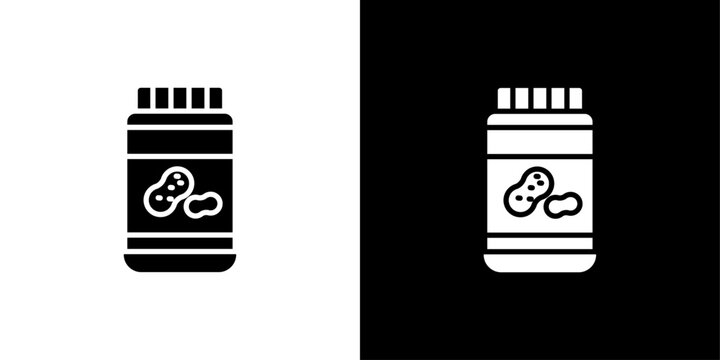 Peanut butter icon Art design illustration