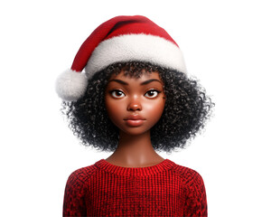 a woman wearing a santa hat