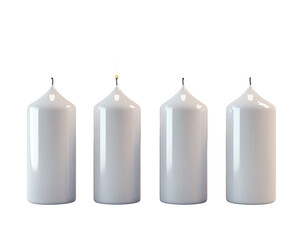 a group of white candles
