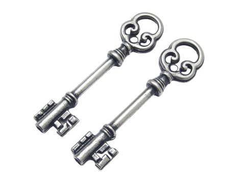 a pair of silver keys