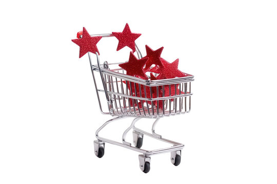Cyber monday shopping cart with transparent background online retail festive environment promotional focus