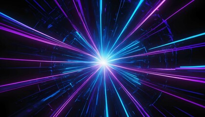 Obraz premium Abstract Light Trails with Neon Colors