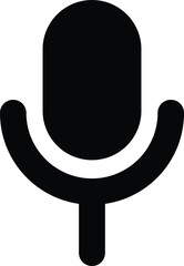 WhatsApp Microphone Icon, Vector Icon of Voice Message Microphone, WhatsApp Audio Recording Icon, Speech and Communication Symbol, Voice Message Feature.