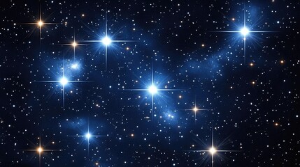 Obraz premium Vivid dark blue night sky adorned with stunning stars creating a mesmerizing celestial backdrop, highlighting advanced imaging technology.