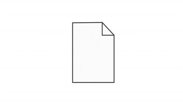 Animated paper stack icon in y2k style with glitch effect. Alpha channel