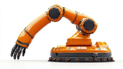 Industrial robot performing automated tasks in a manufacturing setting
