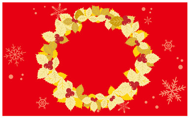 クリスマス背景フレーム素材