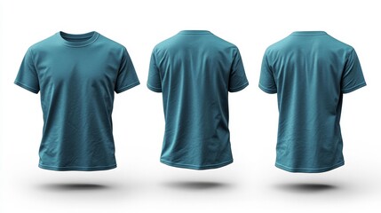 Teal T-Shirt Mockup 3D Render. Generative AI