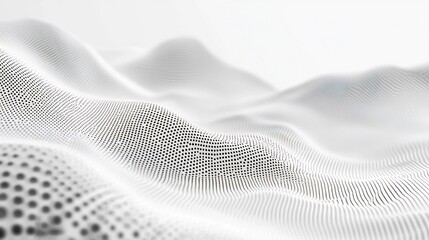 Naklejka premium Abstract Wave of Dots and Weave Lines Network Connection Structure Background
