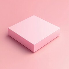 Simple Pastel Pink Box on Soft Background