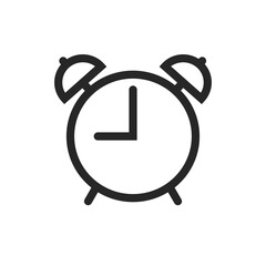 Clock black line icon vector illustration