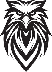 A black Eagle silhouette design icon logo illustration isolated on white background