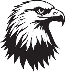 A black Eagle silhouette design icon logo illustration isolated on white background