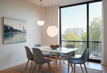 Fototapeta premium Urban Living: A Stylish Apartment Decor