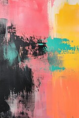 Fototapeta premium Abstract painting background showing colorful brushstrokes and textures