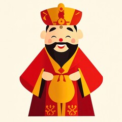 Celebrating Wealth and Fortune The God of Wealth for Lunar New Year Generative AI Art in a Festive Environment