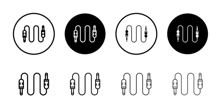 AUX cable icon Art design illustration