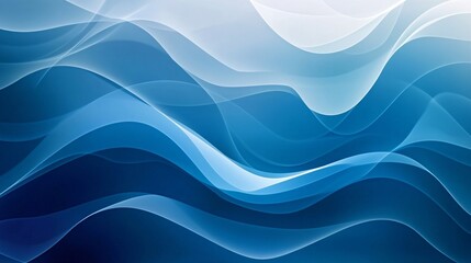 Obraz premium Abstract blue wave pattern creating dynamic background design