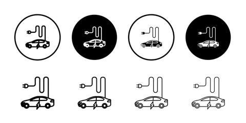 Electric vehicle icon Art design illustration