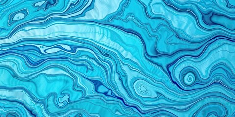 Fototapeta premium Swirling patterns of mother of pearl in shades of teal and blue, opalescent, pearlescent