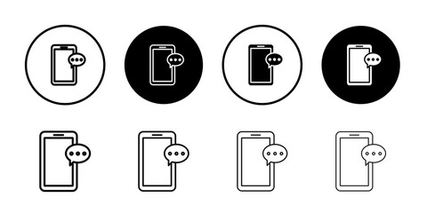 Message phone icon Art design illustration