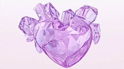 Stunning crystal heart sculpture art gallery decorative object contemporary space aesthetic appeal