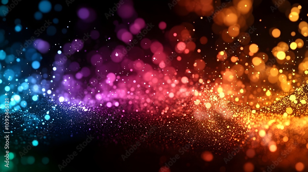 Aufkleber breathtaking abstract image of vibrant cascading fireworks exploding in a dazzling display of colors
