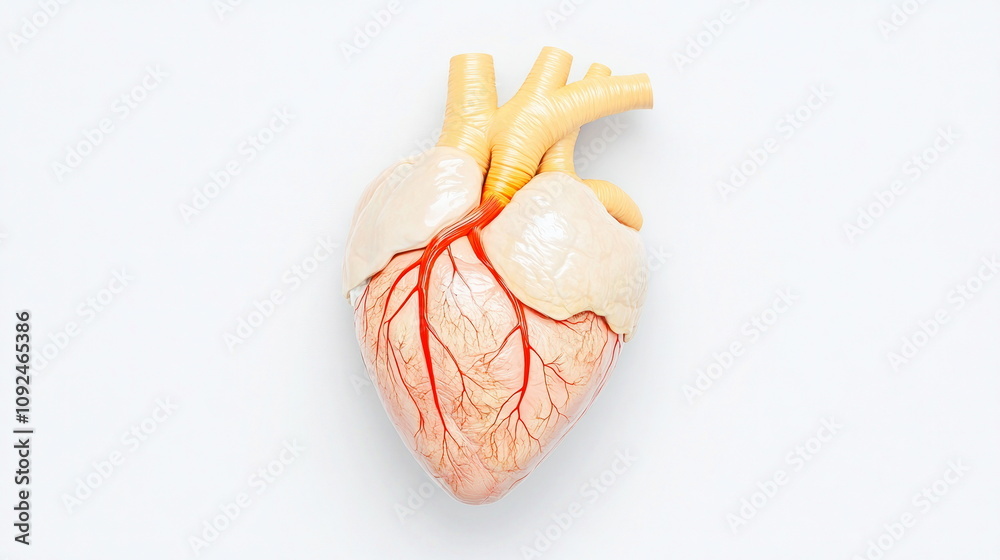 Poster understanding heart anatomy educational model health class scientific learning environment close-up 