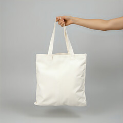 hand holding tote bag