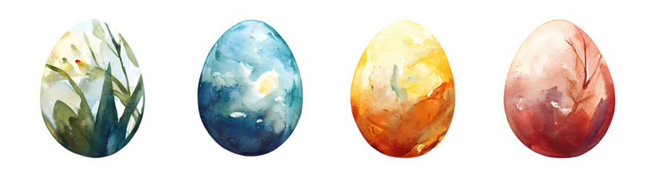 Set vector illustration of aester colorful egg isolate on white background