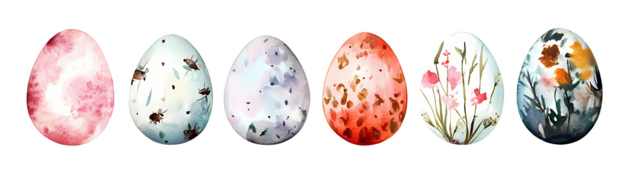 Set vector illustration of aester colorful egg isolate on white background